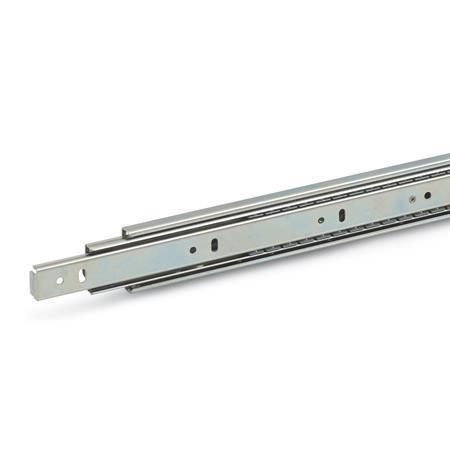 Otto Ganter Telescopic Slide with Full Extension Load Capacity up to 510 N, GN 1410